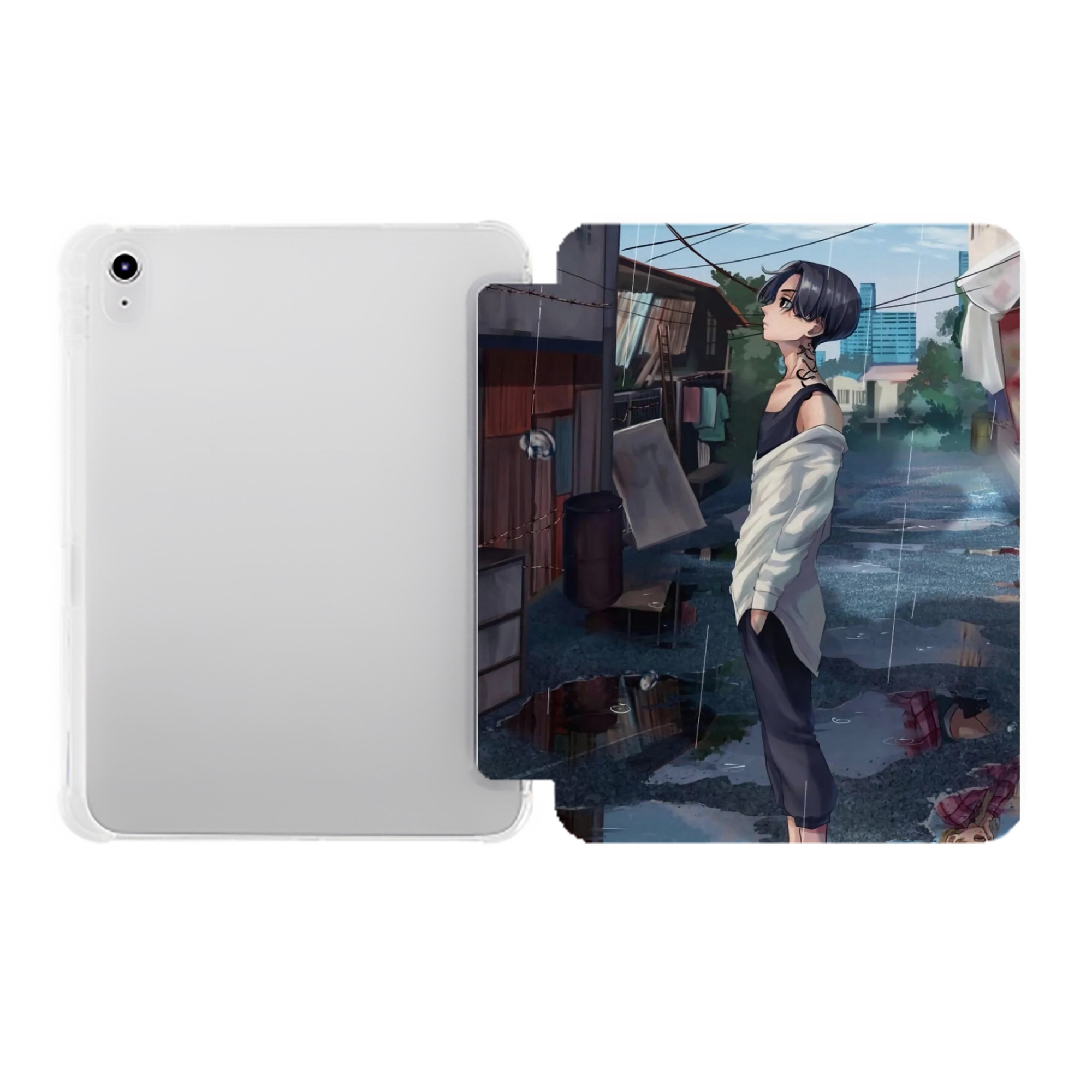 （画像用） 東京リベンジャーズ Tokyo Revengers IPad ケース ペン収納付き 三つ折りスタンド PUレザー×シリコン 対応機種9.5/10.5/10.9インチ